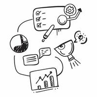 AI influencer analysis and marketing strategy concept as An AI influencer analysis icon paired with a marketing strategy icon representing the role of AI in analyzing and optimizin Dynamics vector