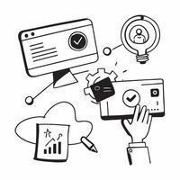 AI image recognition and marketing visuals concept as An AI image recognition icon paired with a marketing visuals icon representing the role of AI in enhancing visual marketing pe Dynamics vector
