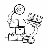 AI logistics and supply chain management concept as An AI logistics icon paired with a supply chain management icon representing the role of AI in optimizing logistics and supply c Dynamics vector