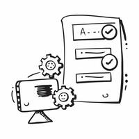 AI machine learning and QA systems concept as An AI machine learning icon paired with a QA systems icon representing the role of AI in learning and optimizing QA systems ideal for Dynamics vector
