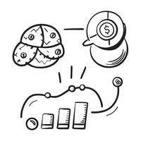AI neural network and investment analysis concept as An AI neural network icon paired with an investment analysis symbolizing the deep learning capabilities of AI in financial deci Dynamics vector