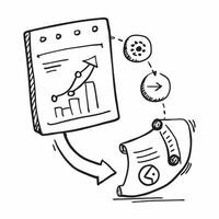 AI predictive analytics and quality improvement concept as An AI predictive analytics icon paired with a quality improvement icon representing the use of AI in predicting and enhan Dynamics vector