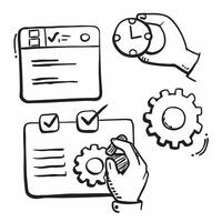 AI predictive maintenance and quality assurance concept as An AI predictive maintenance icon paired with a quality assurance icon representing the role of AI in predicting and main Dynamics vector