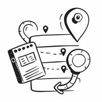 AI route planner and holiday destination concept as An AI route planner icon paired with a holiday destination icon symbolizing the use of AI in planning and optimizing travel rout Dynamics vector