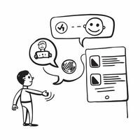 AI sentiment analysis and social listening concept as An AI sentiment analysis icon paired with a social listening icon representing the use of AI in analyzing social media sentime Dynamics vector