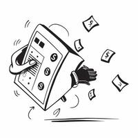 Alarm system with dollar bills concept as An alarm system blended with dollar bills symbolizing cost saving benefits of security alarms Ideal for home and business security ads i Dynamics vector