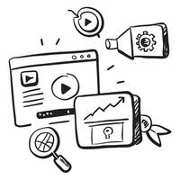 AI analytics and marketing concept as An AI analytics icon paired with a marketing icon representing the use of AI in analyzing and optimizing marketing vid Dynamics vector