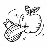Apple and Measuring Tape with Healthy Eating Wording concept as A vibrant illustration of an apple and a measuring tape perfect for promoting healthy eating and nutrition The word Dynamics vector