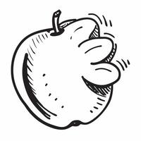 Apple icon with copy space on a green background concept as A icon image of an apple icon with ample copy space on a green background ideal for healthy eating and nutrition theme Dynamics vector