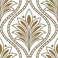 Art deco seamless pattern with luxurious gold accents and symmetrical designs for elegant projects concept as Luxurious art deco pattern featuring gold accents and symmetrical desi Dynamics vector