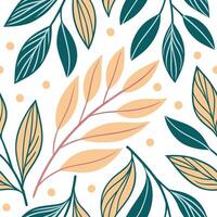 Artistic spring leaves seamless pattern with abstract interpretations of leaves and bright spring hues for creative designs concept as Abstract artistic interpretation of spring le Dynamics vector