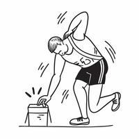 Athlete preparing for a major competition concept as An athlete prepares rigorously for a major competition showcasing dedication and focus Perfect for sports and motivational ads Dynamics vector