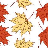 Autumn leaves seamless pattern with soft transitions between rich oranges reds and yellows for a balanced natural fall look concept as Soft autumn leaves pattern with smooth transi Dynamics vector