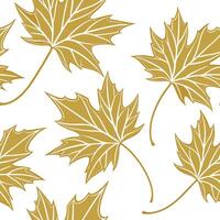 Autumn leaves seamless pattern with golden yellow hues and delicate veins for an elegant refined look concept as Elegant autumn leaves pattern with golden yellow hues and delicate Dynamics vector