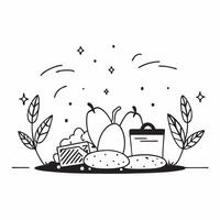 Autumn picnic scene with colorful leaves concept as A serene picnic scene with colorful autumn leaves under a clear sky providing a clean and festive background for business presen Dynamics vector