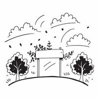 Autumn park with colorful foliage concept as A vibrant autumn park with colorful foliage under a clear sky providing a festive and clean background for business presentations durin Dynamics vector