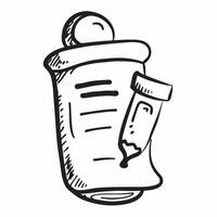 Baby bottle icon with copy space on a white background concept as A icon image of a baby bottle icon with generous copy space on a white background perfect for newborn and infant Dynamics vector