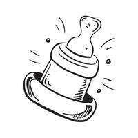 Baby bottle icon with copy space on a blue background concept as A icon image of a baby bottle icon with ample copy space on a blue background perfect for newborn and infant care Dynamics vector