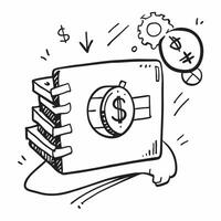 Bank vault with savings account concept as A bank vault blended with a savings account symbolizing the security of financial assets and the savings it ensures Perfect for banking Dynamics vector