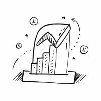 Bar graph icon with copy space on a tech themed background concept as A icon image of a bar graph icon with generous copy space on a tech themed background ideal for business ana Dynamics vector