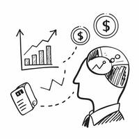 Banker double exposure with financial charts concept as A bankers profile combined with financial charts symbolizing financial responsibility and economic strategy Ideal for banki Dynamics vector