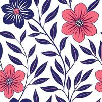 Bold summer flowers seamless pattern with oversized blooms and contrasting colors for dramatic designs concept as Dramatic summer flowers pattern with oversized blooms and bold col Dynamics Set 2 vector