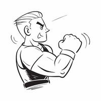 Boxer training for a championship fight concept as A determined boxer trains intensively for a championship fight illustrating strength and dedication Perfect for sports and motiv Dynamics vector