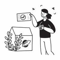 Brand ambassador endorsing a mockup plant based snack box concept as A brand ambassador endorses a mockup plant based snack box highlighting its healthy and convenient snack option Dynamics vector