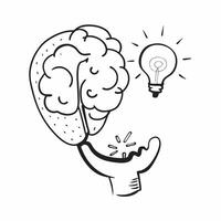 Brain Icon and Light Bulb with Mental Health Wording concept as A detailed illustration of a brain icon and a light bulb perfect for promoting mental health awareness The words Me Dynamics vector
