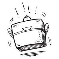 Briefcase icon with copy space on a blue background concept as A icon image of a briefcase icon with ample copy space on a blue background perfect for professional and retirement Dynamics vector
