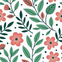 Bright spring nature seamless pattern with bold blooms and green leaf backgrounds for lively garden projects concept as Bright spring floral pattern featuring bold blooms and lush Dynamics Set 2 vector