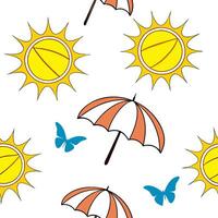 Bright summer seamless pattern with vibrant sun rays and clear blue skies perfect for energetic outdoor themes concept as Energetic summer pattern with sun rays and bright blue ski Dynamics Set 2 vector