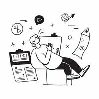 Business analyst relaxing with a book in a cozy home office concept as A business analyst relaxing with a book in a cozy home office emphasizing a balance between work and relaxati Dynamics vector