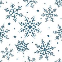 Bright winter snow seamless pattern with bright snowflakes and light snow covering for a fresh winter look concept as Fresh winter snow pattern with bright snowflakes and light sno Dynamics vector