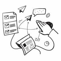 Business analyst with email reports concept as A business analysts profile blended with email reports symbolizing analysis and communication through emails Perfect for business an Dynamics vector