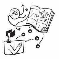 Business coach with roadmap concept as A business coachs profile blended with a roadmap symbolizing management coaching and strategic planning Ideal for corporate and business ads Dynamics vector