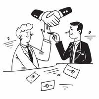 Business executive negotiating a deal concept as A business executive skillfully negotiates a deal in a corporate setting highlighting strategy and persuasion Perfect for business Dynamics vector