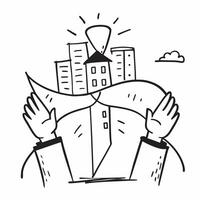 Business leader double exposure with city skyline concept as A business leaders profile blended with a city skyline symbolizing leadership and urban development Ideal for corporat Dynamics vector