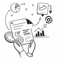 Business strategist with AI market analysis concept as A business strategists profile blended with AI market analysis representing AIs role in market research and strategic plannin Dynamics vector