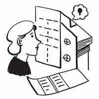 Businesswoman with a building blueprint concept as A businesswomans profile merged with a building blueprint symbolizing planning and innovation for a company open house Ideal for Dynamics vector