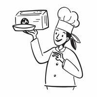 Celebrity chef showcasing a mockup plant based breakfast box concept as A celebrity chef showcases a mockup plant based breakfast box highlighting its nutritious and delicious morn Dynamics vector