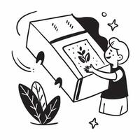 Celebrity endorsing a mockup plant based food box concept as A celebrity endorses a mockup plant based food box focusing on health and environmental benefits Ideal for food and li Dynamics vector