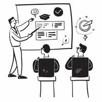 CEO discussing social media intelligence implementation with IT team concept as A CEO in a boardroom discussing social media intelligence implementation with the IT team using a pr Dynamics vector
