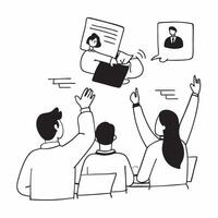CEO conducting a hybrid all hands meeting concept as A CEO conducting a hybrid all hands meeting with employees both in the office and remote emphasizing inclusivity and corporate Dynamics vector