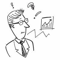 CEO with bad quarterly earnings report concept as A CEOs profile blended with a bad quarterly earnings report symbolizing financial disappointment Ideal for corporate and business Dynamics vector