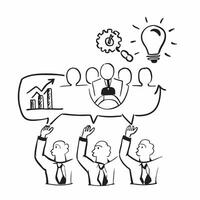 CEO with community engagement concept as A CEOs profile blended with community engagement activities representing corporate social responsibility during a company open house Ideal Dynamics vector