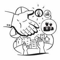 CEO with community involvement concept as A CEOs profile blended with community involvement imagery representing corporate social responsibility during a townhall Perfect for corp Dynamics vector