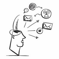CEO with email strategy concept as A CEOs profile blended with an email strategy symbolizing leadership and effective communication through emails Ideal for business and corporate Dynamics vector