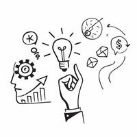 CEO with innovation imagery concept as A CEOs profile blended with innovation symbols representing forward thinking and creativity during a townhall Perfect for corporate and busi Dynamics vector