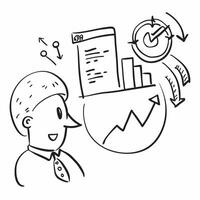 CFO with profit and loss statement concept as A CFOs profile blended with a profit and loss statement representing financial performance and corporate success Ideal for corporate Dynamics vector